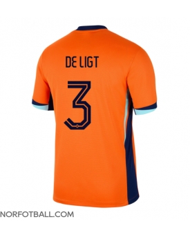 Billige Fotballdrakt Nederland Matthijs de Ligt #3 Replika Hjemmedrakt EM 2024 Kortermet